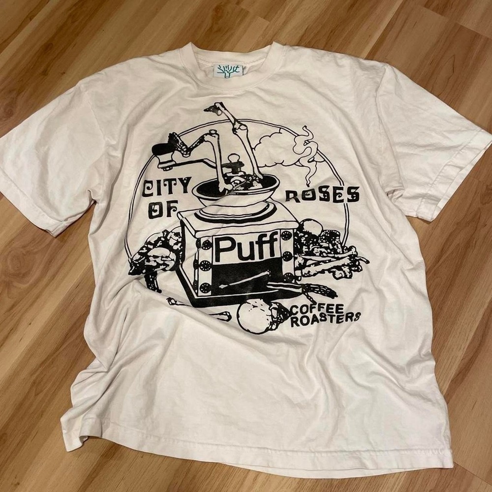 Online Ceramics "Puff Coffee Roasters" shirt, size Large